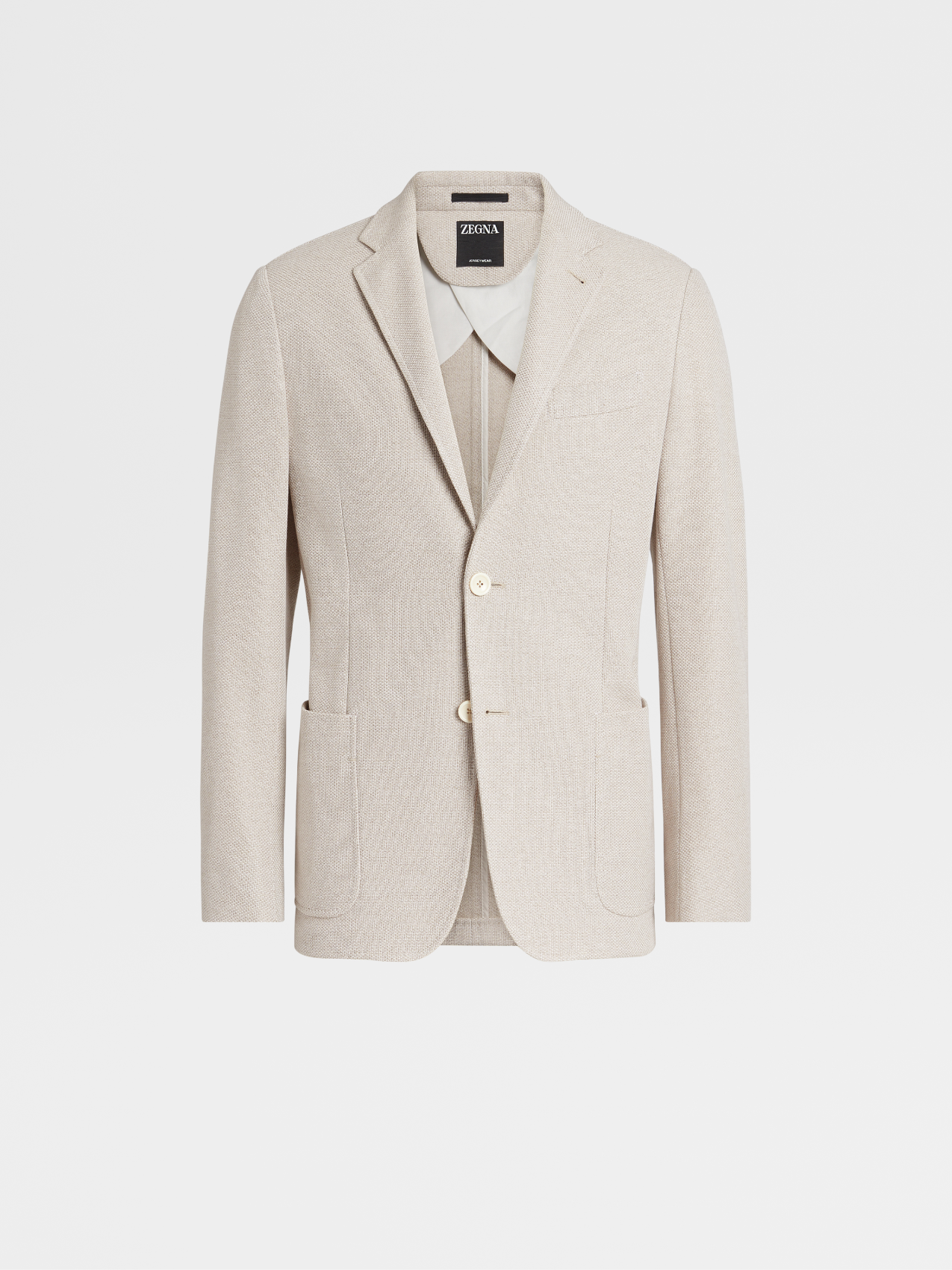 Chaqueta Camisera en Algodón Jerseywear Beige Claro